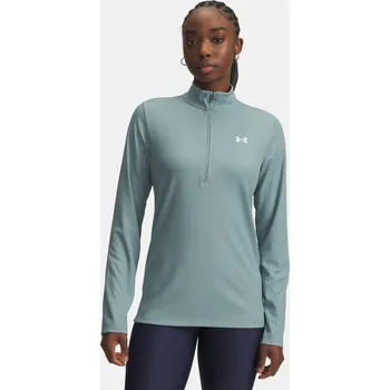 Dámské tričko Dámské tričko Under Armour Tech Rib 1/2 Zip-GRN 1389857-323 Zelená LG