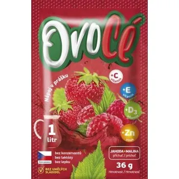 Limonáda OvoCÉ nápoj v prášku 36 g - jahoda a malina 1 L (Nealkoholický nápoj v prášku)