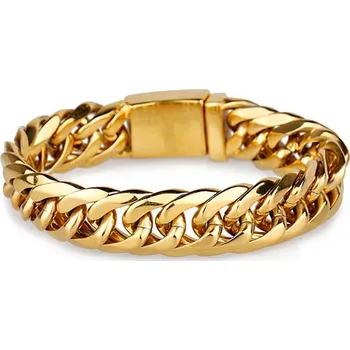 Náramek Steel Edge Pánský náramek chirurgická ocel WJHB109 Barva: Zlatá