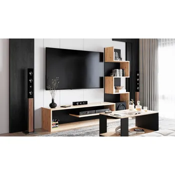 Nábytek CASARREDO MAMBA obývací stěna, dub Artisan / černá