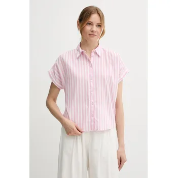Dámská košile Košile s příměsí lnu United Colors of Benetton 58I5DQ08M růžová 30X, vel. XL