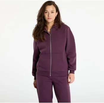 Dámská mikina Mikina Urban Classics Ladies Fluffy Zip Hoody Plum Purple M