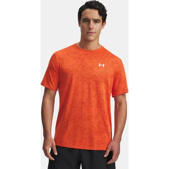 Pánské tričko Pánské tričko Under Armour UA Tech Tee Pixelate-ORG 6005920-844 Oranžová 3XL