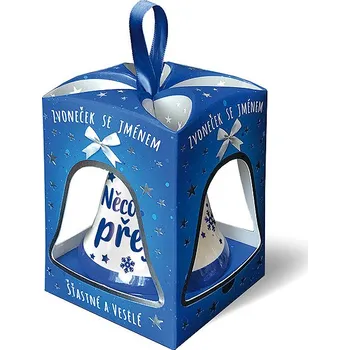 Vánoční dekorace Nekupto Vánoční zvonek s potiskem Něco si přej