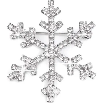 Brož Brož s broušenými kamínky vločka Balení: 1 ks, Varianta: crystal - 8591149642418