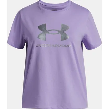 Dívčí tričko Dívčí tričko Under Armour UA G Rival Shimmer SS-PPL 6004129-538 Fialová YXL