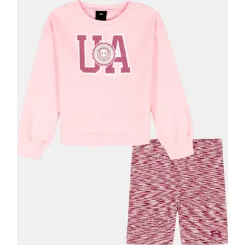 Dětská móda Dívčí set Under Armour UA CREWNECK BIKE SHORT SET UAFII83R-685 Růžová 4-5YR