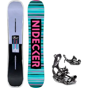 Snowboard Snowboard komplet Nidecker Cheat Code W 25/26 + vázání RAVEN Fastec FT360 Black Velikost: 146 cm, Velikost vázání: M