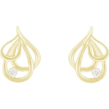 Náušnice Decentní zlaté náušnice s jiskřivými diamanty Melle