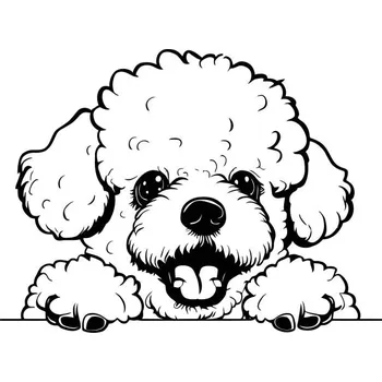 Kuchyňské prkénko Prkénko s motivem psa a textem | 39 x 22,5 cm | Budeš to jíst? Bišonek - B