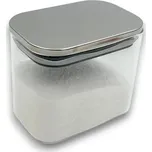 Arte Regal Skleněná obdélníková dóza s nerezovým víkem, 0,8l NEREZ VIVO