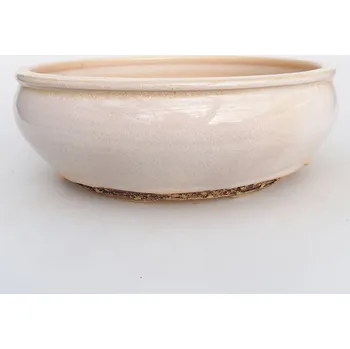 Květináč Keramická bonsai miska 21,5 x 21,5 x 7,5 cm béžová