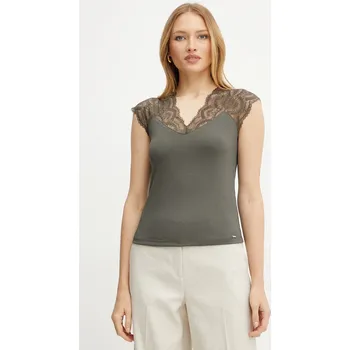 Dámská halenka Halenka Morgan dámská, zelená barva, hladká, DELI 87X, vel. M