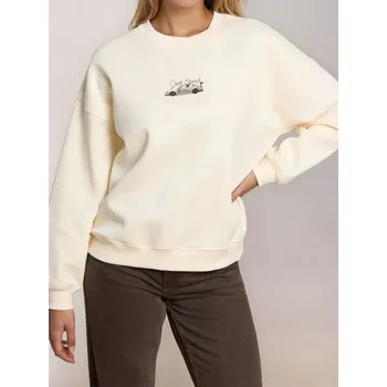 Dámská mikina Sinsay - Mikina s kulatým výstřihem - krémová - 450HN-01X - 450HN-01X-S