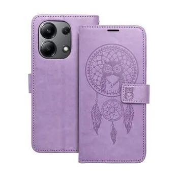 Pouzdro na mobilní telefon Pouzdro MEZZO Book pro XIAOMI Redmi Note 13 4G lapač snů fialové - OEM + zdarma možnost vyzkoušet a vrátit zboží do 30 dní