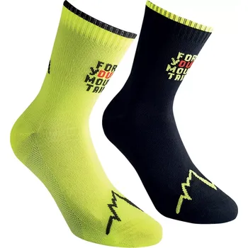 Pánské ponožky La Sportiva FOR YOUR MOUNTAIN SOCKS Black/Neon 44-46 EU
