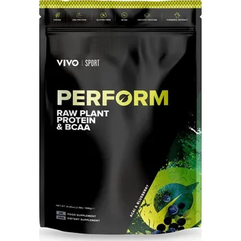 Aminokyselina VIVO Life PERFORM - RAW protein & BCAA: açai a borůvka, 988 g
