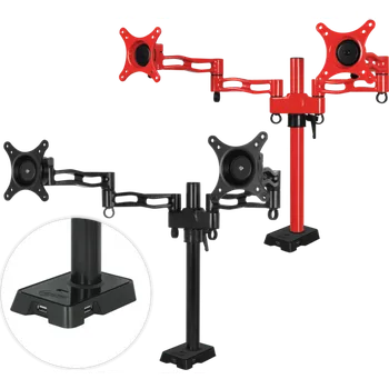 Držák monitoru ARCTIC Z2 red - dual monitor arm with USB Hub inte