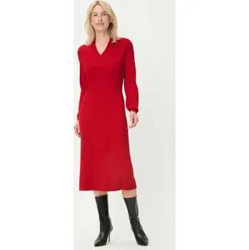 Dámské šaty Olsen dámské žebrované šaty 13002055 20187 Červená 38