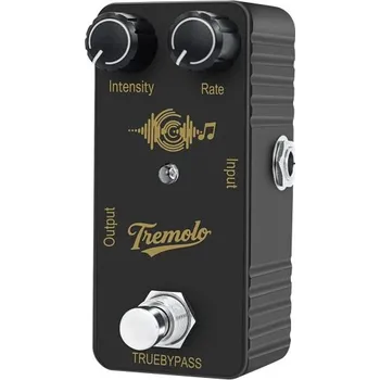 Klasická kytara Mini kytarový efektový pedál Tremolo Kompaktní modul True Bypass Plastové tělo 2 ovladače Rate Intensity Efekt pro elektrickou kytaru