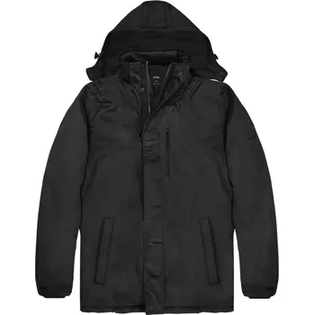 Pánská parka Pánská velká parka s kapucí Double Urban Outfitters MJK-2018 černá (5XL)