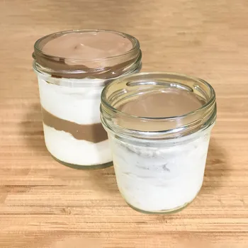 LC skleničkové dezerty - Smetanový s čokoládou, Smetanový s lyo jahodami a čokoládou, 2x 100 g