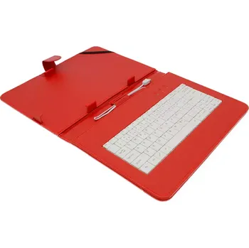 Pouzdro na čtečku elektronické knihy AIREN AiTab Leather Case 4 with USB Keyboard 10" RED (CZ/SK/DE/UK/US.. layout)
