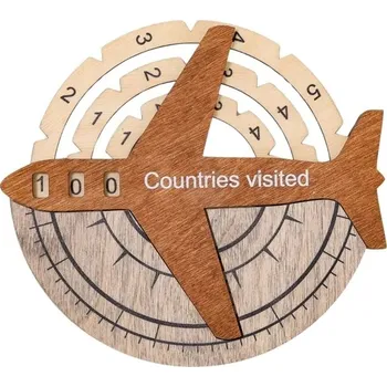 3D puzzle Enjoy the Wood Travel Tracker 3D Wooden World Map Multicolor