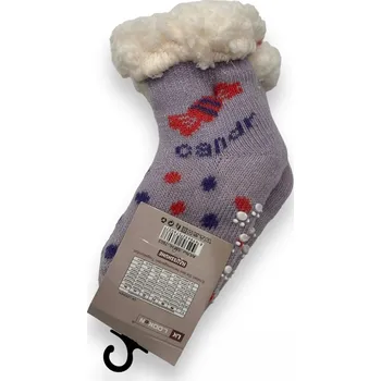 LookeN Dívčí zateplené ponožky SNOW Barva: Fialová, Velikost: 12-24