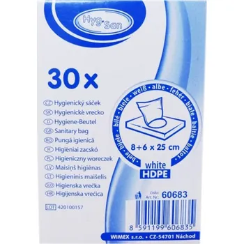 Pytle na odpadky Sáček hygienický HDPE 10x24 cm - 30 ks