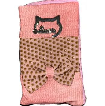 Mobilní telefon ANIMOB Dámský obal na telefon s protiskluzovou mašlí Varianta: Růžový Rozbalev(n)o