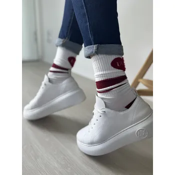 Dámské ponožky Mishel Ponožky love UCC bordo Velikost: UNI