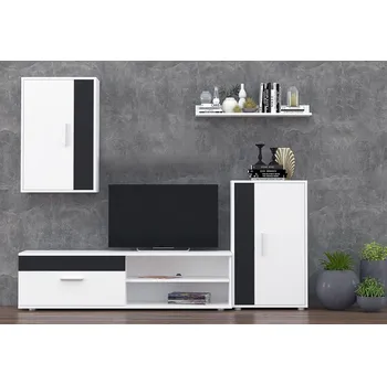 Nábytek CASARREDO BOTARE MINI obývací stěna, bílá/černá