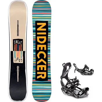 Snowboard Snowboard komplet Nidecker Cheat Code 25/26 + vázání RAVEN Fastec FT360 Black Velikost: 159W cm, Velikost vázání: L