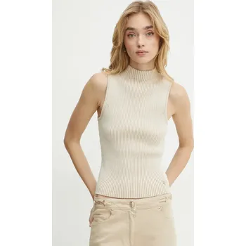 Dámská vesta Vesta Guess ROSALIA béžová barva, W5RR29 Z3C71 W5RR29.Z3C71 08X, vel. L