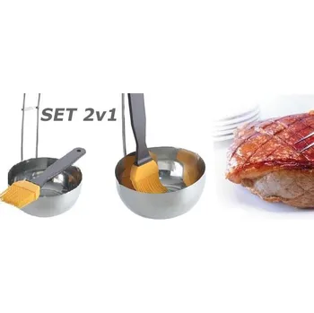 Kuchyňská stěrka Nerezový hrnek s mašlovačkou 2v1