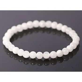 Náramek Magieprirody.cz Náramek Nefrit bílý - Hetian Jade - 6 mm #209 - z přírodních kamenů