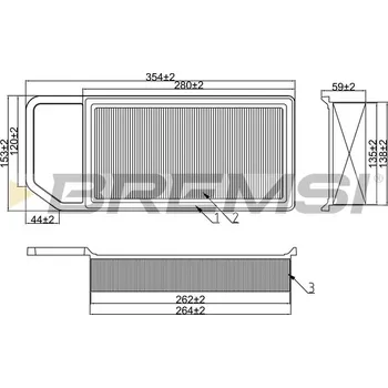 Vzduchový filtr Vzduchový filtr BREMSI FA2329