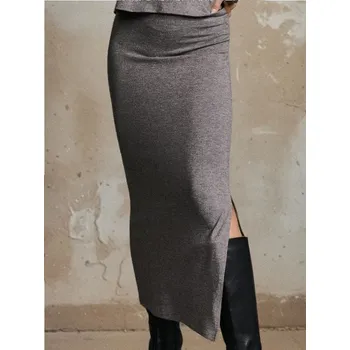 Dámská sukně Sinsay - Midi sukně - šedá - 996EY-09M - 996EY-09M-L