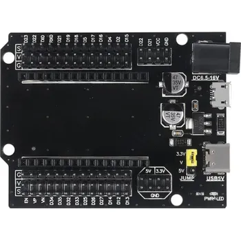 Rozšiřující deska 30pin pro ESP32 68,5 x 53,5 mm s Micro USB a USB-C porty Vývojová základna pro IoT projekty a prototypování