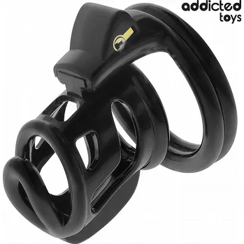Pás cudnosti Addicted Toys Locked Gilded Cage Silicone Penis Cage (8,5 cm), klec na penis
