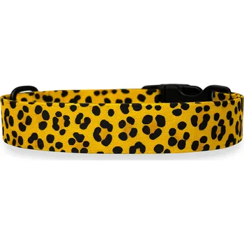 Obojek pro psa PafDog® Designový obojek pro psy LEOPARD Velikost: M, ŠÍŘKA: 15 MM