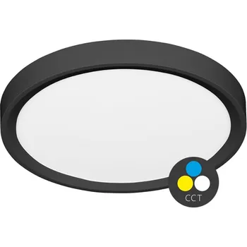 Nástěnné svítidlo SALY LED sv. kruh 40W,50cm,CCT,4800lm,IP40,černý lem ECOLITE W007-CCT/40W/CR