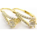 Klenoty Budín Mohutné luxusní zlaté náušnice se zirkony 34 ks 585/2,18gr HK2081 (Klenoty Budín Mohutné luxusní zlaté náušnice se zirkony 34 ks 585/2,18gr HK2081)