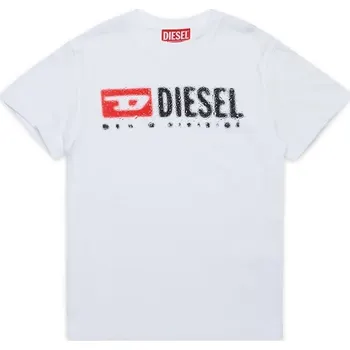 Chlapecké tričko Dětské bavlněné tričko Diesel TADJUSTK14 T-SHIRT J02475 bílá 00X, vel. 132