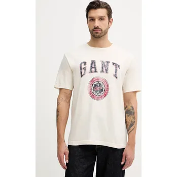 Pánské tričko Bavlněné tričko Gant 2003353 béžová 01X, vel. XL