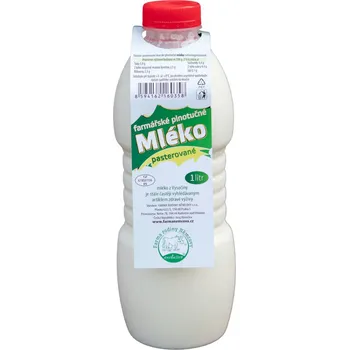 Mléko Farmářské mléko plnotučné 1 l, (PET)