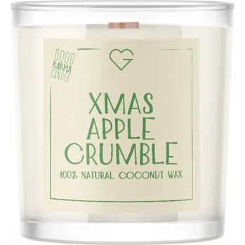 Svíčka Svíčka s praskajícím dřevěným knotem - vánoční jablečný koláč, 50 g