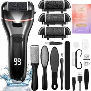 Pilník na nohy Liberex černý, brusný papír 10v1