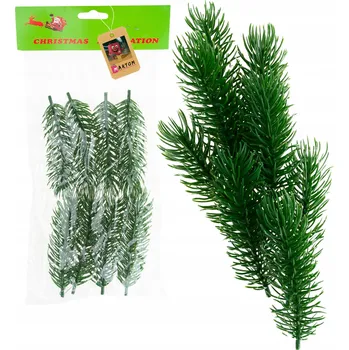 Vánoční dekorace Větvičky na vánoční stromeček 8ks DEKORACE Věnec DIY SMRK Jedle Vánoční